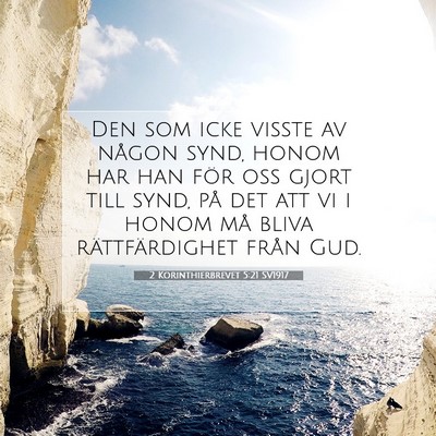 2 Korinthierbrevet 5:21 SV1917 Bild av bibelvers