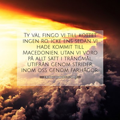 2 Korinthierbrevet 7:5 SV1917 Bild av bibelvers