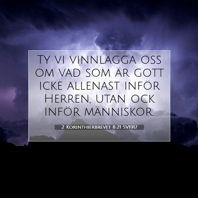 2 Korinthierbrevet 8:21 SV1917 Bild av bibelvers