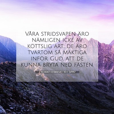 2 Korinthierbrevet 10:4 SV1917 Bild av bibelvers