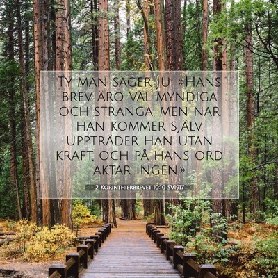 2 Korinthierbrevet 10:10 SV1917 Bild av bibelvers