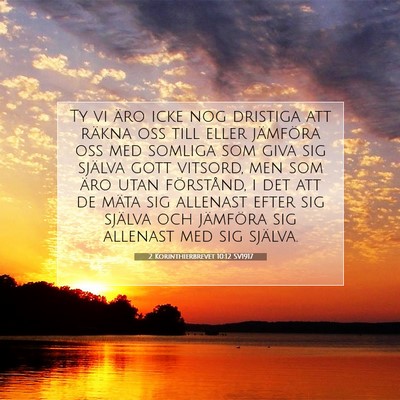 2 Korinthierbrevet 10:12 SV1917 Bild av bibelvers