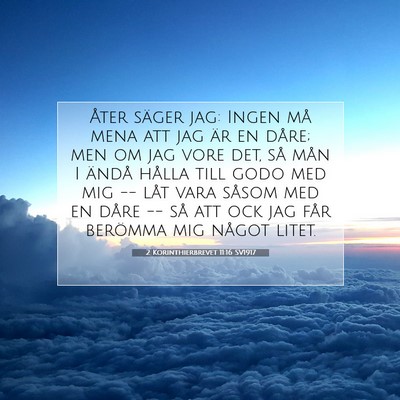 2 Korinthierbrevet 11:16 SV1917 Bild av bibelvers