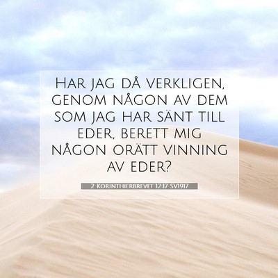 2 Korinthierbrevet 12:17 Bibelvers Förklarad