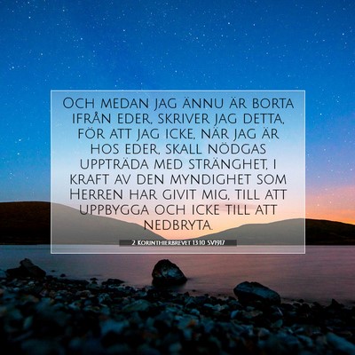 2 Korinthierbrevet 13:10 SV1917 Bild av bibelvers