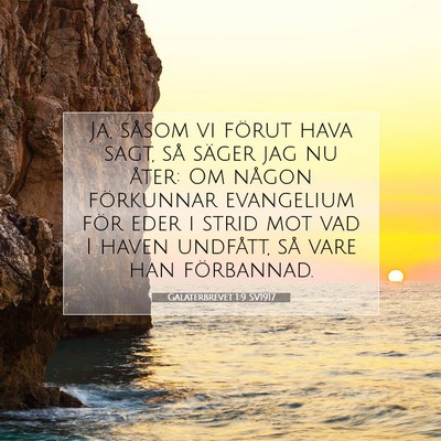 Galaterbrevet 1:9 Bibelvers Förklarad