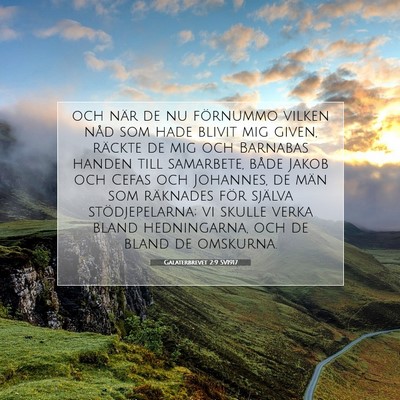 Galaterbrevet 2:9 SV1917 Bild av bibelvers