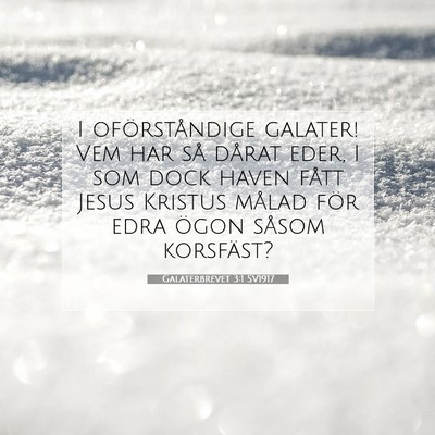 Galaterbrevet 3:1 SV1917 Bild av bibelvers