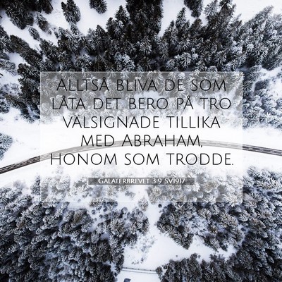 Galaterbrevet 3:9 SV1917 Bild av bibelvers