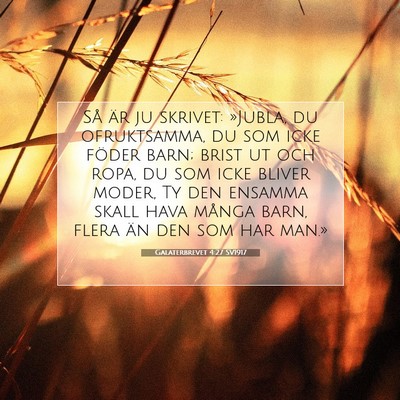 Galaterbrevet 4:27 SV1917 Bild av bibelvers