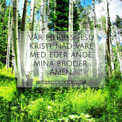 Galaterbrevet 6:18 SV1917 Bild av bibelvers