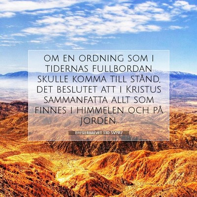 Efesierbrevet 1:10 SV1917 Bild av bibelvers
