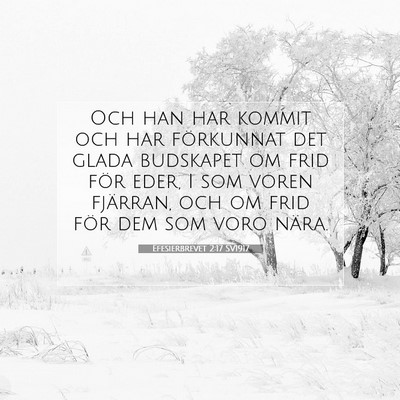 Efesierbrevet 2:17 SV1917 Bild av bibelvers