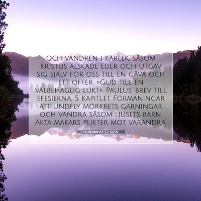 Efesierbrevet 5:2 SV1917 Bild av bibelvers