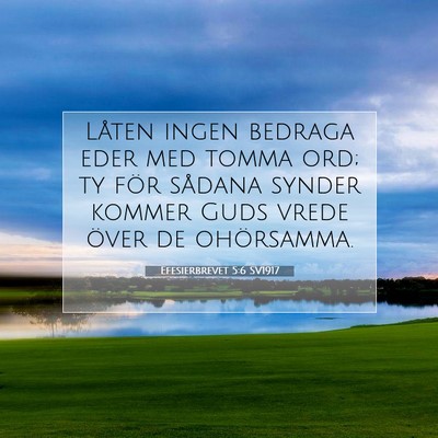 Efesierbrevet 5:6 SV1917 Bild av bibelvers