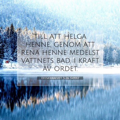 Efesierbrevet 5:26 SV1917 Bild av bibelvers
