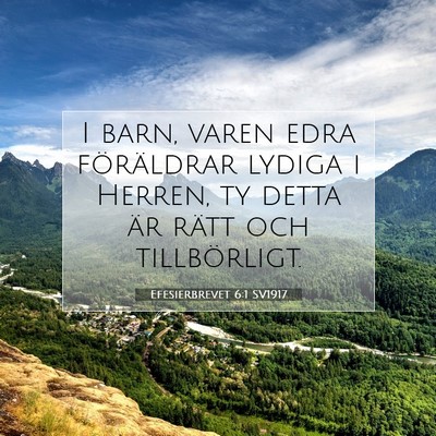 Efesierbrevet 6:1 SV1917 Bild av bibelvers