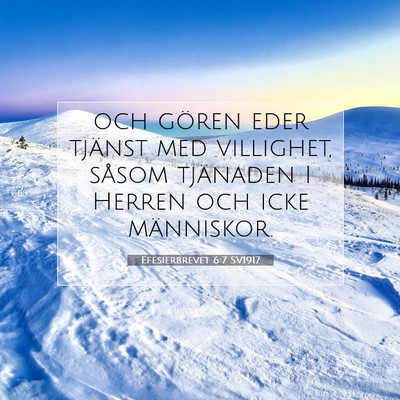 Efesierbrevet 6:7 SV1917 Bild av bibelvers