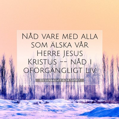 Efesierbrevet 6:24 SV1917 Bild av bibelvers