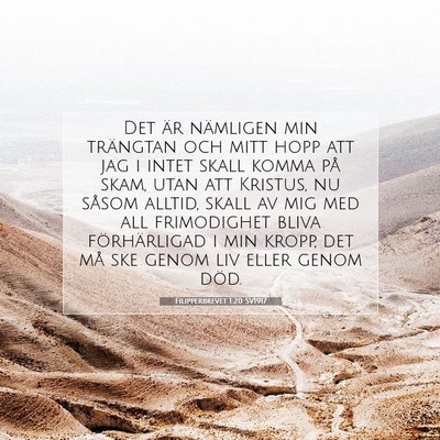 Filipperbrevet 1:20 Bibelvers Förklarad