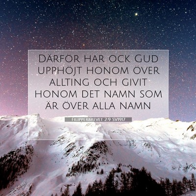 Filipperbrevet 2:9 SV1917 Bild av bibelvers
