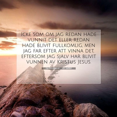 Filipperbrevet 3:12 SV1917 Bild av bibelvers