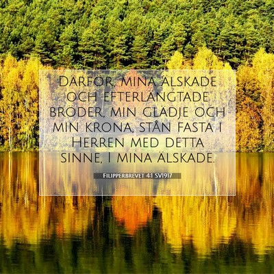 Filipperbrevet 4:1 SV1917 Bild av bibelvers