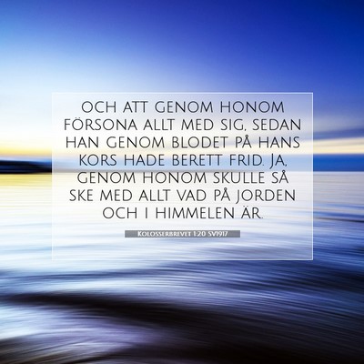 Kolosserbrevet 1:20 Bibelvers Förklarad