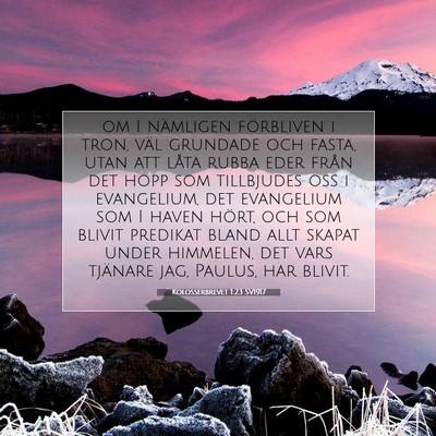 Kolosserbrevet 1:23 Bibelvers Förklarad