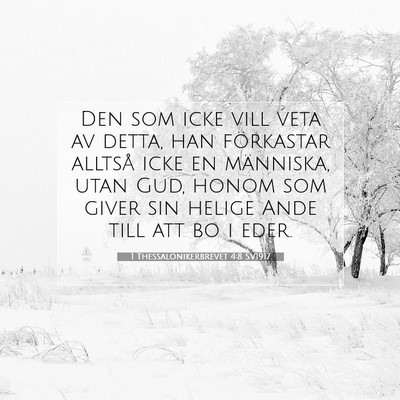 1 Thessalonikerbrevet 4:8 SV1917 Bild av bibelvers
