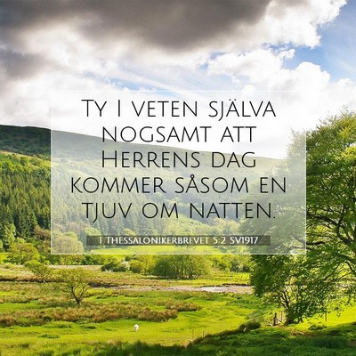 1 Thessalonikerbrevet 5:2 SV1917 Bild av bibelvers