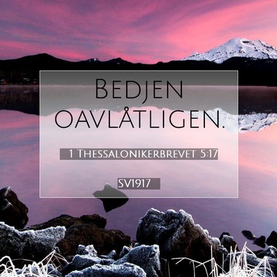 1 Thessalonikerbrevet 5:17 SV1917 Bild av bibelvers