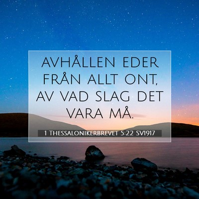 1 Thessalonikerbrevet 5:22 Bibelvers Förklarad