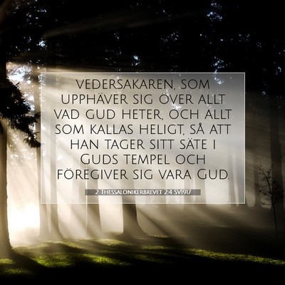 2 Thessalonikerbrevet 2:4 Bibelvers Förklarad