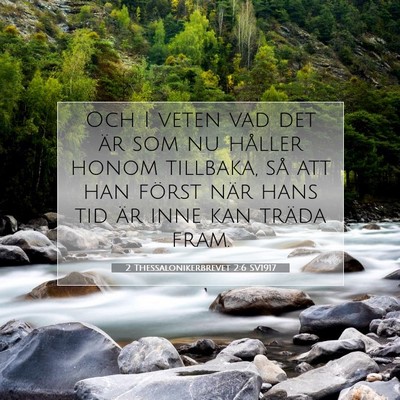 2 Thessalonikerbrevet 2:6 Bibelvers Förklarad