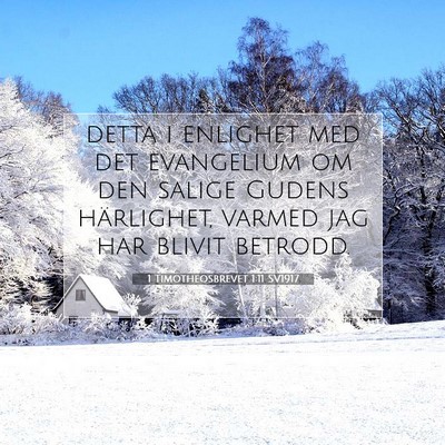 1 Timotheosbrevet 1:11 SV1917 Bild av bibelvers