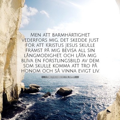 1 Timotheosbrevet 1:16 SV1917 Bild av bibelvers