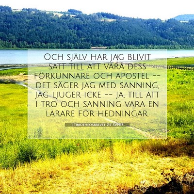 1 Timotheosbrevet 2:7 SV1917 Bild av bibelvers