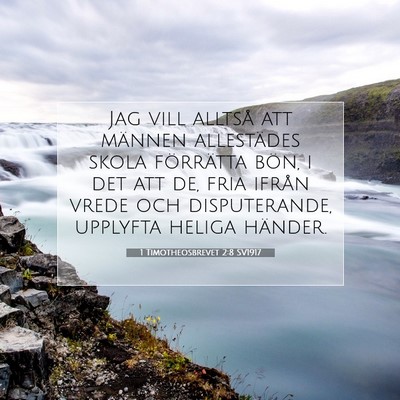 1 Timotheosbrevet 2:8 SV1917 Bild av bibelvers
