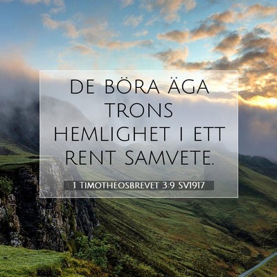 1 Timotheosbrevet 3:9 SV1917 Bild av bibelvers