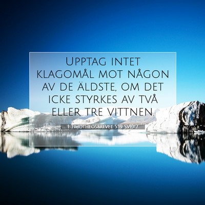 1 Timotheosbrevet 5:19 SV1917 Bild av bibelvers