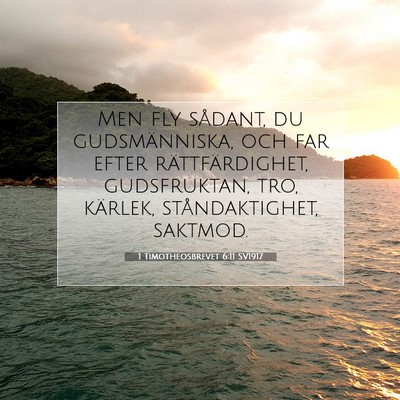1 Timotheosbrevet 6:11 SV1917 Bild av bibelvers