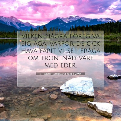 1 Timotheosbrevet 6:21 Bibelvers Förklarad