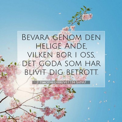 2 Timotheosbrevet 1:14 SV1917 Bild av bibelvers