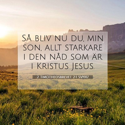 2 Timotheosbrevet 2:1 SV1917 Bild av bibelvers