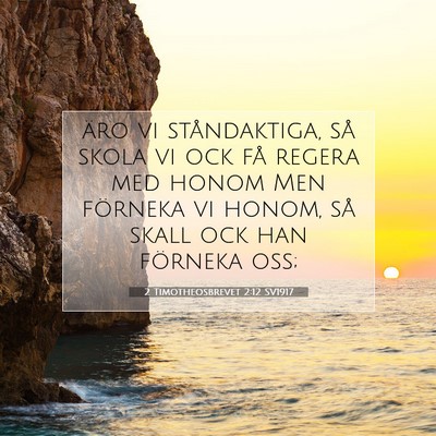 2 Timotheosbrevet 2:12 SV1917 Bild av bibelvers