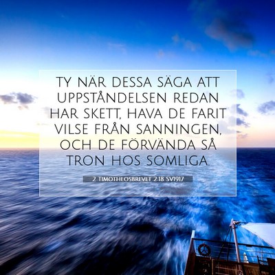 2 Timotheosbrevet 2:18 SV1917 Bild av bibelvers