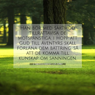 2 Timotheosbrevet 2:25 SV1917 Bild av bibelvers