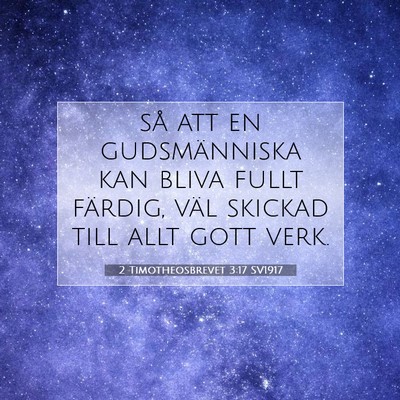 2 Timotheosbrevet 3:17 SV1917 Bild av bibelvers
