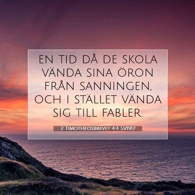 2 Timotheosbrevet 4:4 SV1917 Bild av bibelvers